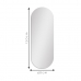 Espelho Multiuso Lapidado Pendurador Led Branco 120x40cm Oblongo Botão