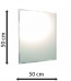Espelho Multiuso Bisotê Fita Dupla Face 3M 50x50cm Quadrado