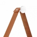 Relógio Decorativo Adnet Branco Alça Corino Caramelo Mostrador Branco Ponteiro Preto 40cm Redondo