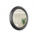 Espelho Decorativo Call Preto Led Branco 66cm Redondo Botão