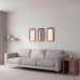 Kit Espelho Decorativo Poli Carvalho 3 45x25cm Retangular